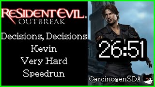 Resident Evil Outbreak  quotDecisions Decisionsquot  Kevin Very Hard Speedrun [upl. by Cathleen]