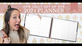 HOW LOLLY SET UP HER 2024 PLANNER  OMG Planners with Laurel Denise [upl. by Leahey]