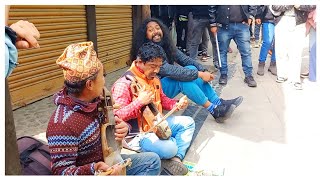 Kanchi MaTyang Tyang  Darjeeling Street Music with Gaine Dajus  Nepali songs with Sarangis  Arko [upl. by Virgie]