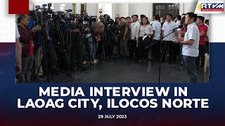 Media Interview in Laoag City Ilocos Norte 7292023 [upl. by Liuqnoj]