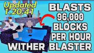 How To Make a Wither Blaster UPDATED  Simple amp Easy Minecraft Bedrock 12041 [upl. by Coopersmith]