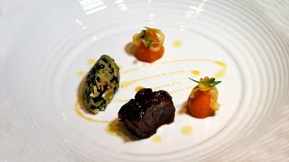 2 Michelin starred chef Markus Glockers Lamb Shank with Cous Cous Carrots and Confit of Lime [upl. by Notsa]