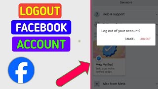 Facebook account logout kaise Kare  how to logout Facebook account [upl. by Adnowal]