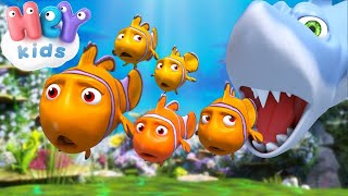 Five Little Fishies 🐠 Counting amp Numbers Songs for Toddlers  HeyKids  Nursery Rhymes [upl. by Einahpit647]