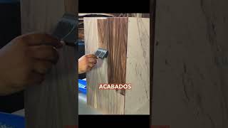 Como barnizar madera con brocha de esponja Premier Pait Roller madera [upl. by Anurb]