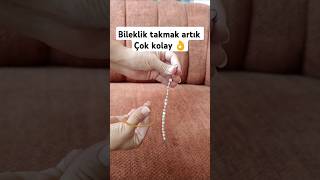 Lastik ile bileklik takma hilesi bunubiliyormuydunuz pratikçözümler fikirolsun shorts trending [upl. by Anirbak]