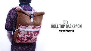 Roll Top Backpack DIY [upl. by Sorkin]