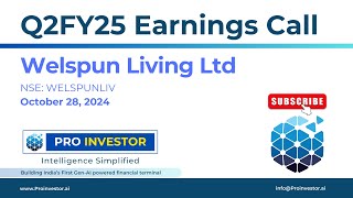 Welspun Living Ltd  Q2FY25  Earnings Conference Call  concall concallshorts welspunindia [upl. by Ahsiek530]