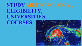 Study METEOROLOGY  Eligibility Universities Courses  A2R CBSE Education [upl. by Hutt664]