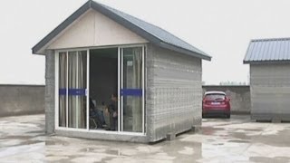 3Dprinted buildings put into use in China [upl. by Severen]