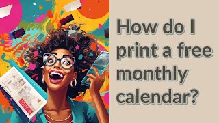 How do I print a free monthly calendar [upl. by Gilchrist]