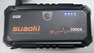 Product Review Suaoki U28 2000A Peak Jump Starter Pack  IT ROCKS [upl. by Ellary]