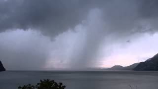 Gewitter vom 4 August 2014  Teil 2 Regenschauer auf dem Vierwaldstättersee [upl. by Ressan]