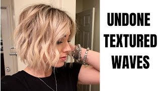 MESSY NATURAL WAVES BOB HAIRSTYLE  Tutorial for SHORT HAIR  Dominique Sachse [upl. by China]