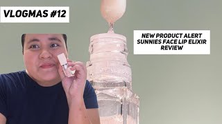 VLOGMAS 12 NEW PRODUCT ALERT Sunnies Face Lip Elixir Review [upl. by Ydennek]