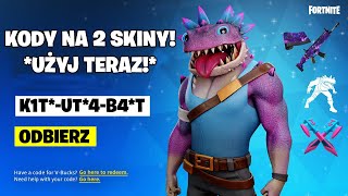 KODY NA 2 SKINY I 5 PREZENTÓW Odbierz Teraz w Fortnite [upl. by Rehteh559]