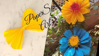 Giant Crepe Paper flower for room decoration Handmade Flores de papel crêpe Zinnia PaperSaiarts [upl. by Seraphim759]