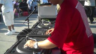 Kid Capri spinning 45s at crotona park quotTools of warquot part 39 [upl. by Ihteerp]