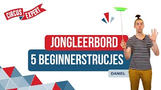 5 Beginnerstrucjes met een jongleerbord  Circusexpertnl  Tutorial  Chinees Bordje op stokje [upl. by Ahsehyt764]