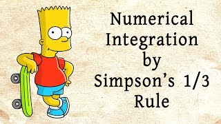 Numerical Integration  Simpsons 13 Rule [upl. by Luann]