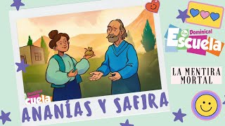 👫Ananías y SafiraLa mentira mortal Video animado para niños [upl. by Fen486]