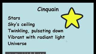 Cinquain Poem [upl. by Neyu]