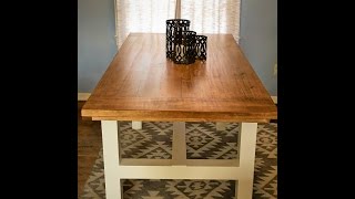 How to build a Farmhouse Table Complete Start to Finish  DIY [upl. by Yreme625]