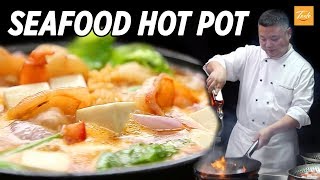 Delicious Chinese Seafood Tofu Stew • Taste Show [upl. by Reklaw]