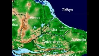 Plate Tectonic Evolution of India Scotese Animation [upl. by Ozan]