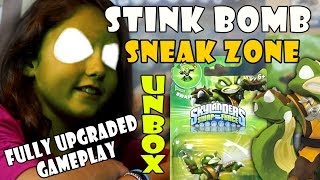 Stink Bomb Unboxing  Sneak Zone  Fully Upgraded Gameplay Skylanders Swap Force Wave 3 [upl. by Mazonson]