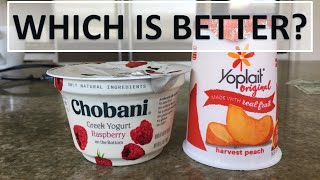 Chobani vs Yoplait Yogurt Comparison Which is healthier and tastes better [upl. by Orel483]