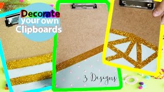 3 DIY Clipboard Designs [upl. by Nilkcaj460]