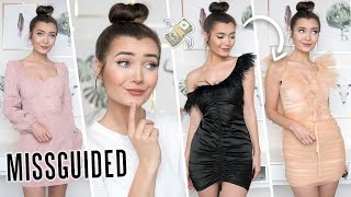 TRYING ON VERY EXTRA FESTIVE OUTFITS FROM MISSGUIDED AD [upl. by Mellie606]