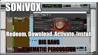 SONiVOX BIG BANG CINEMATIC PERCUSSION  Redeem Download Activate Install [upl. by Gerkman]