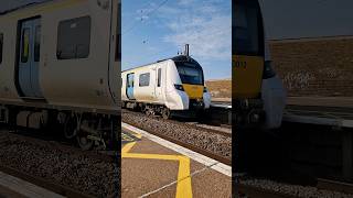 Thameslink Class 700 passing through Potters Bar at speed [upl. by Rafi]