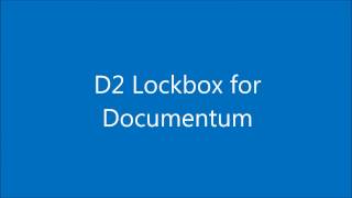 EMC Documentum D2 lockbox Tomcat setup [upl. by Sigismond]