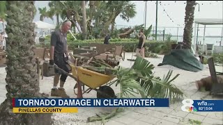 Clearwater Beach cleans up after tornado tears up homes business [upl. by Phillie]