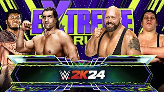 The Great Khali amp Giant Gonzalez vs Big Show amp Andre the Giant  Tag Team Ladder Match  WWE 2K24 [upl. by Nnylyt868]