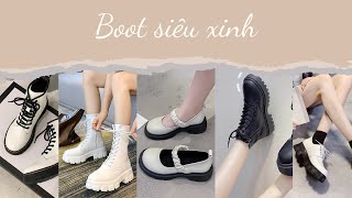 Shopee haul Tổng hợp những đôi boots không thể thiếu trên Shopee  hnhunee [upl. by Nerraj308]