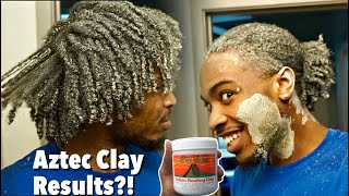 FIRST AZTEC CLAY MASK ON THICK 4C HAIR [upl. by Eldon]