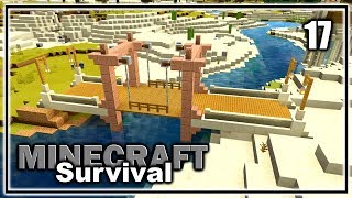 Vertical Lift Drawbridge in Minecraft  Minecraft Bedrock 114 Survival Lets Play  Ep 17 [upl. by Ael]