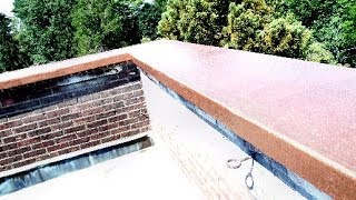 FIBERGLASS PARAPET WALL ROOF CAP WATERPROOFING [upl. by Naivaj897]