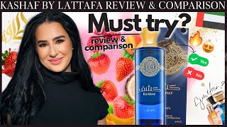 Worth it 🍓KASHAF by LATTAFA Review amp Comparison  Affordable La Capitale amp Mula Mula Dupe [upl. by Lexis]