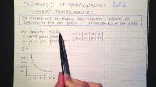 Matematikk 1T Proporsjonalitet Del 2 Omvendt proporsjonalitet [upl. by Assetan445]