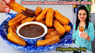 Eggless Churros amp Chocolate Sauce Recipe  चुरोस amp चॉकलेट सॉस का आसान तरीका AGARO Regency Gas Stove [upl. by Nell87]