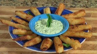 Cuban Yucca Fries  Yuca Frita with cilantro sauce [upl. by Leverick]