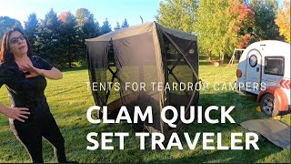 Tents for Teardrop Campers Clam Quick Set Traveler [upl. by Naashar852]