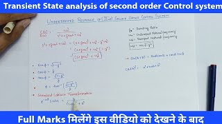 CS27 Second order Control system Underdamped with step Input in Hindi  Time Response Analysis [upl. by Nidorf]