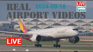 ICN 인천공항 20240918 항공기 착륙 이륙 SEOUL KOREA  Airport Plane spotting aircraft aviation airport [upl. by Anaoj]