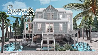 BLOXBURG Summer Coastal Beach House  speedbuild 🌊 [upl. by Aicilaanna30]